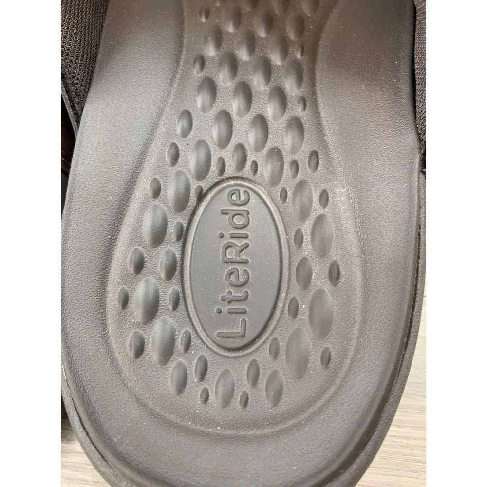 Crocs Men's LiteRide Slide Sandals Brown Double Strap Size 13 Espresso Shoes